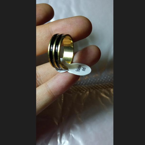 Unisex ring durable steel size 18 new