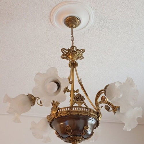 Vintage six-light ceiling lamp like new