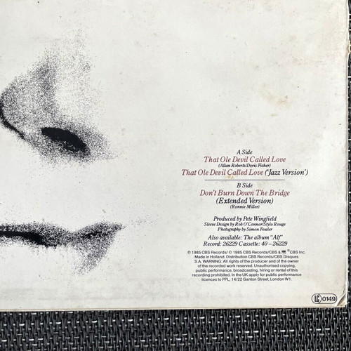 Alison Moyet That Ole Devil Called Love maxi single used, jazz