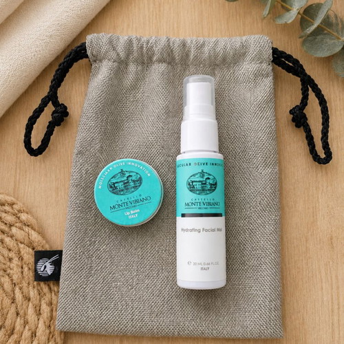 Mini Travel Set Castello Monte Vibiano Hydrating Mist and Lip Balm new