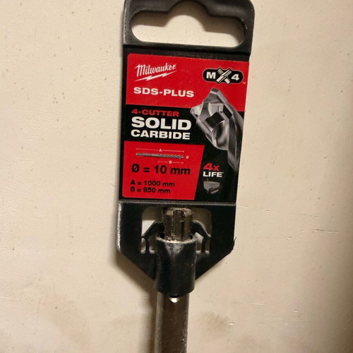 Τρυπάνι Milwaukee SDS-PLUS 4 κοπών 10x1000mm καινούργιο