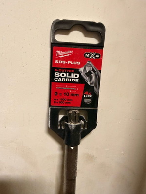 Τρυπάνι Milwaukee SDS-PLUS 4 κοπών 10x1000mm καινούργιο