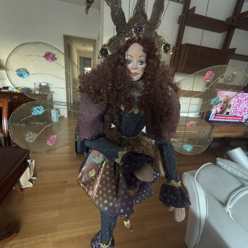 Decorative Handmade Marionette Doll like new
