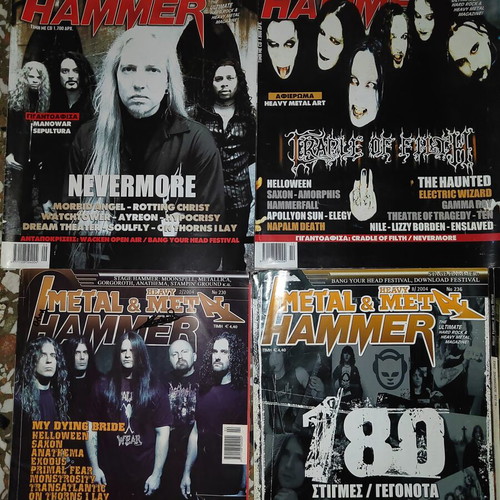 Metal Hammer & Heavy Metal magazine pack used, 9 issues 2000-2004