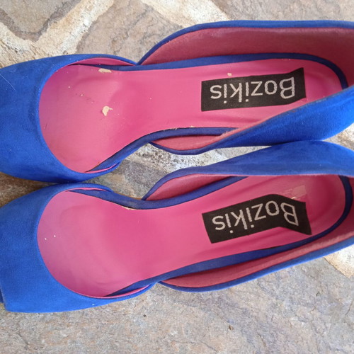 Bozikis blue suede pumps size 37 used