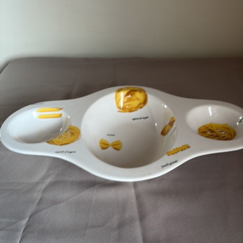MSA Home Collection serving platter pasta theme new with 3 compartments