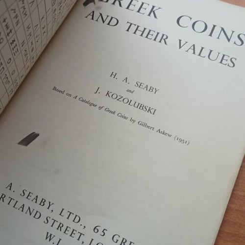 Greek Coins and Their Values used book from 1959