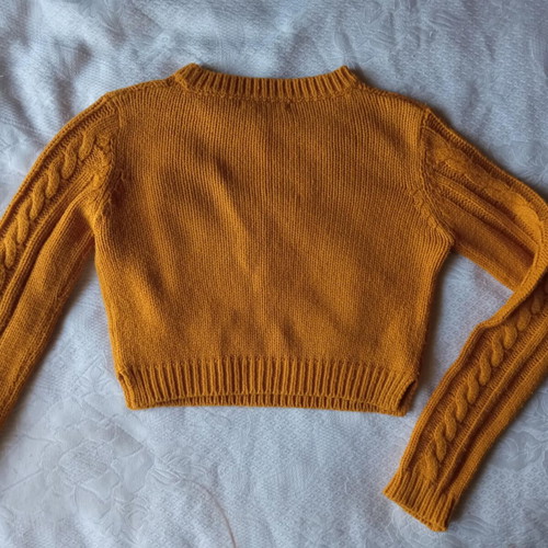 Calliope Crop Sweater used multicolor orange XS