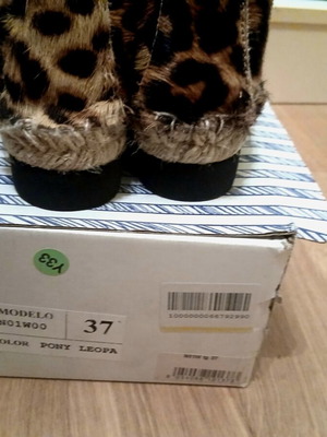 Manebi ballerinas size 37 leopard new