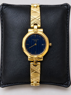 Christian Dior Paris D64-151 γυναικείο ρολόι σαν καινούργιο, χρυσή κάσα και μπρασελέ