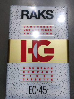 RACKS EC-45 VHS cassettes new, pack of 9 pieces
