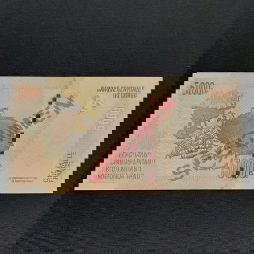 SPECIMEN. CONGO 5 000 FRANCS.