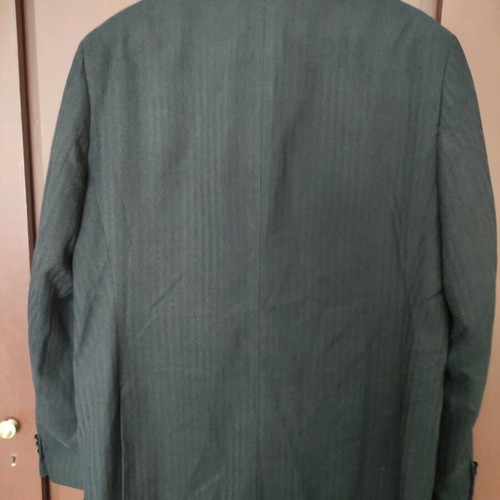 Men's blazer like new, fine wool, herringbone pattern, black, XXL