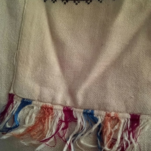 Handmade embroidered apron used