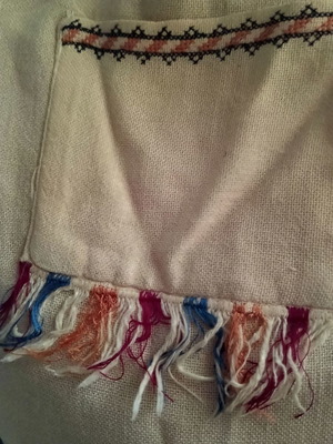 Handmade embroidered apron used