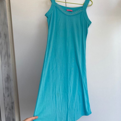Cotton dress new, blue turquoise summer