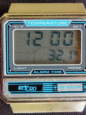 Ectron Sensor digital clock used with temperature sensor