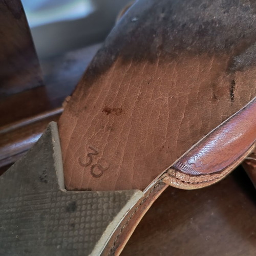 Ethnik leather mules used, size 38, brown