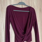 Brigitte women's long-sleeve blouse like new, purple, one size