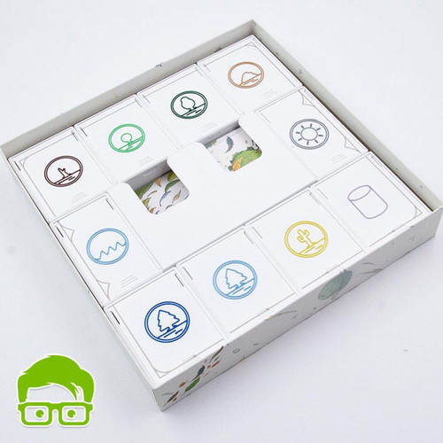Evergreen board game organizer with Pines & Cacti expansion, new