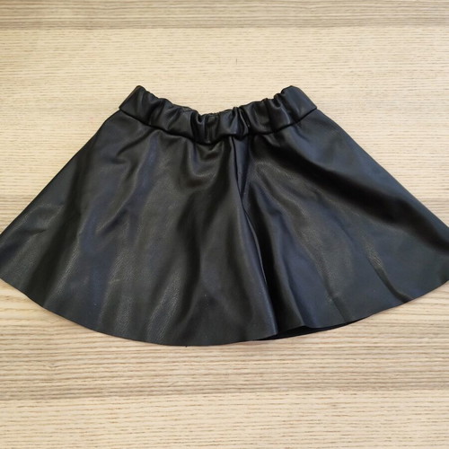 H&M black faux leather skater skirt for toddler 92 cm