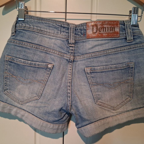 Bershka denim shorts used, size XS 34 6, blue