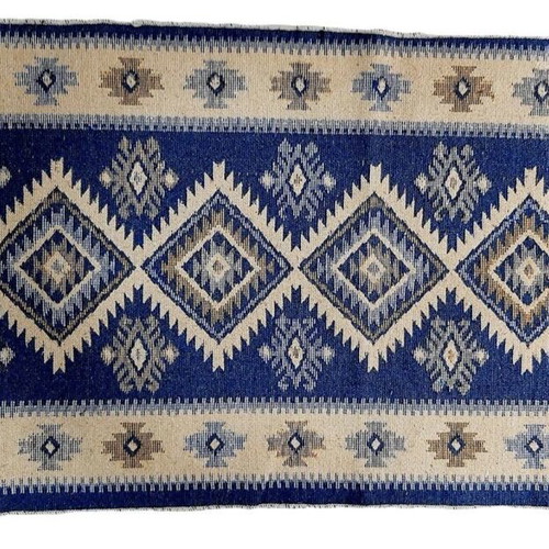 Vintage Bulgarian Wool Kilim Like New, Double-Sided 160x75 cm