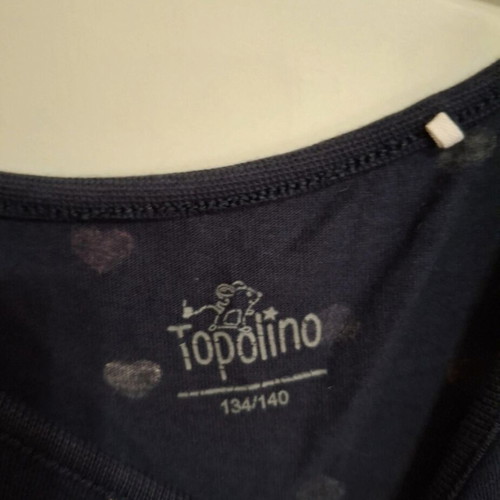 Topolino dress with hearts for 9-10 years old, like new, dark blue
