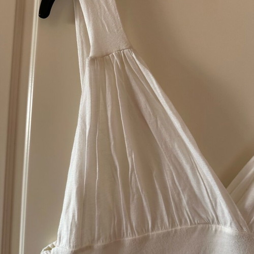 White dress made of eco fabric tencel used