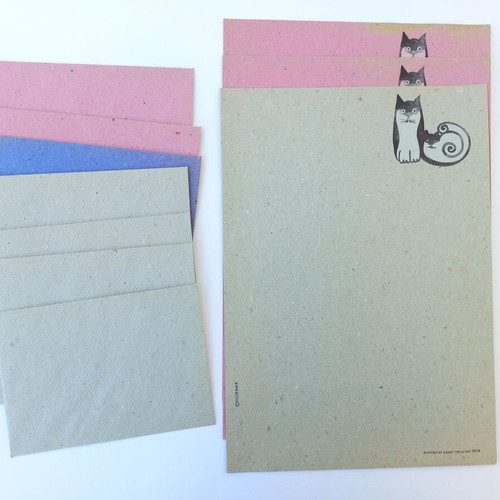 Stationery set used, recycled paper, 00's