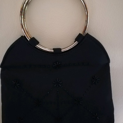 Handbag like new, black and gold, 20x25 cm