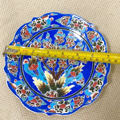 Kutahya plates collectible, handmade, set of 3 pieces