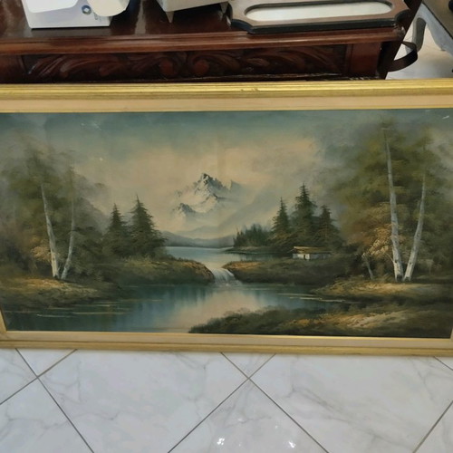 Painting like new, large with dimensions 1.31x0.72