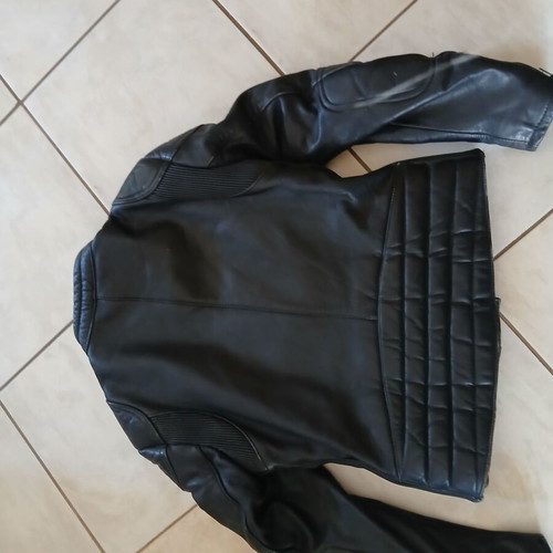 Leather motorcycle style jacket used, size XXS, black