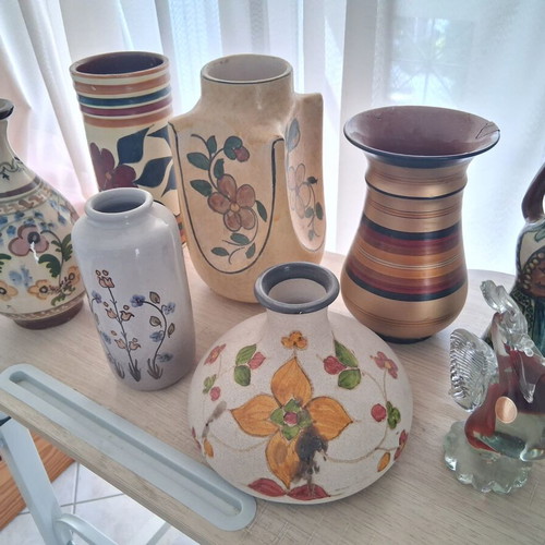 Vintage ceramic vase and decorative collection, 7 pieces