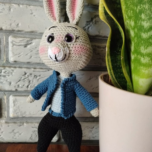 Handmade knitted amigurumi bunny new