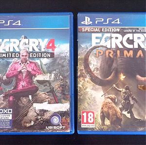 2x PS4 Games - Farcry 4 Limited Edition + Farcry Primal