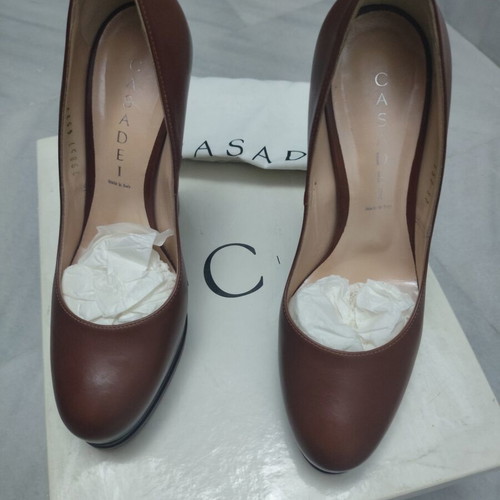 Casadei brown leather high heel pumps size 37