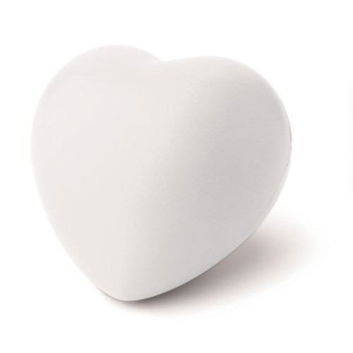 Antistress heart-shaped white new