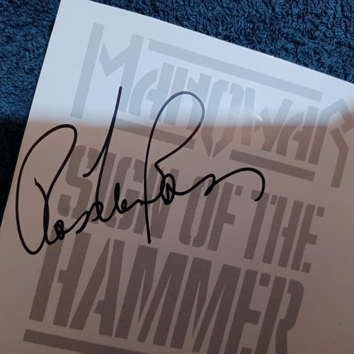 Manowar Sign of the Hammer CD used, signed by Ross the Boss