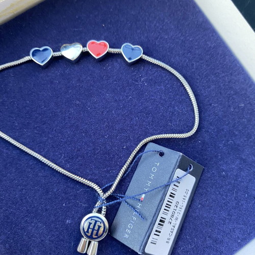 Tommy Hilfiger bracelet new, blue and red hearts