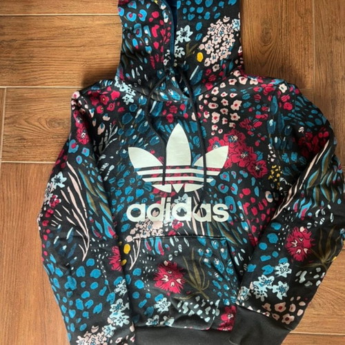Adidas sweatshirt used, size S, black and blue