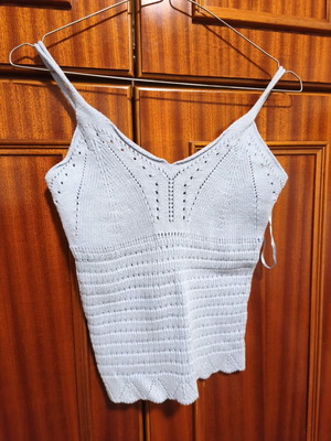 Knitted top with straps Only medium baby blue like new