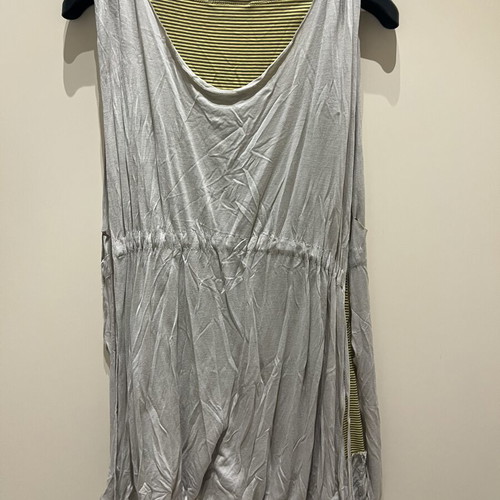 Vivian dress size 12 used, cotton, gray and yellow with prints