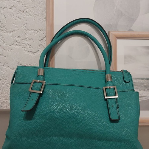KEM shoulder bag new light petrol with silver details