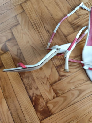 Parallele Paris sandals size 37 like new, leather, beige and red