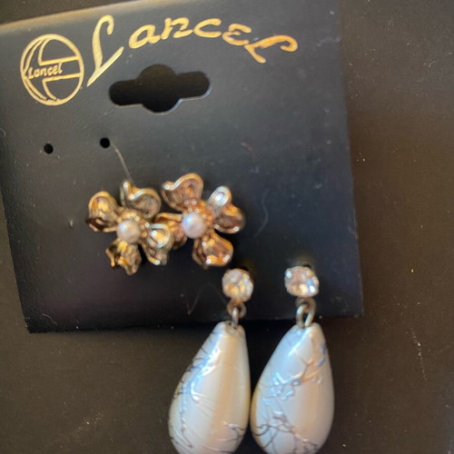 Double earrings new, two pairs for pierced ears