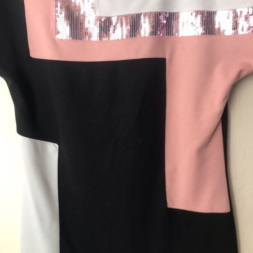 Body Flirt midi dress like new, size 40, black and pink with sequins