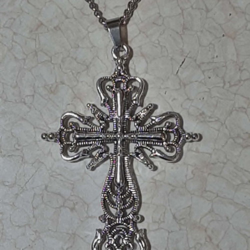 Gothic Style Cross in Steel New