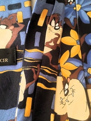 Looney Tunes Ties by Marks & Spencer like new, colorful, Taz design